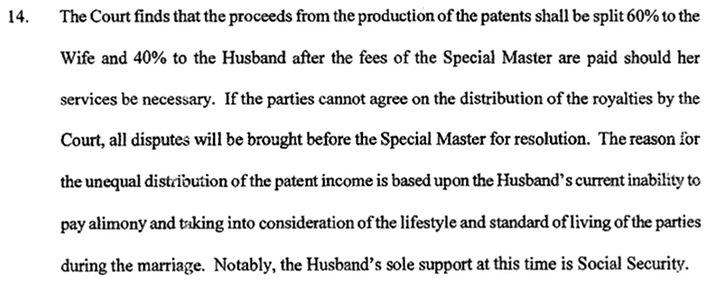 Excerpt from divorce decree In re Marriage of Taylor