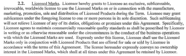 Sleash license agreement clip