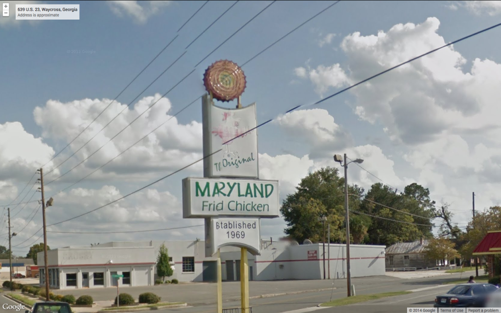 Waycross, sign closeup Property, intangible